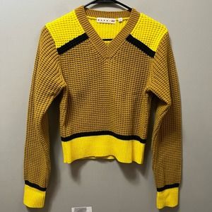 MARNI x UNIQLO Knitted V-Neck Long-Sleeve Sweater yellow size small